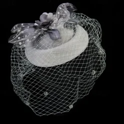 Fascinators Kentucky Derby Hat Headwear Headpiece Net Veil Hat Wedding Ladies Day Cocktail Royal Astcot With Cap Floral Headpiece Headwear