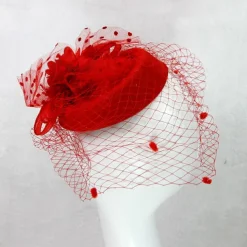Fascinators Kentucky Derby Hat Headwear Headpiece Net Veil Hat Wedding Ladies Day Cocktail Royal Astcot With Cap Floral Headpiece Headwear