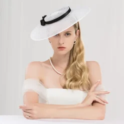 Fascinators Kentucky Derby Hat Hats Tulle Saucer Hat Special Occasion Party / Evening Horse Race Ladies Day Melbourne Cup With Bowknot Headpiece Headwear