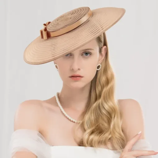 Fascinators Kentucky Derby Hat Hats Tulle Saucer Hat Special Occasion Party / Evening Horse Race Ladies Day Melbourne Cup With Bowknot Headpiece Headwear