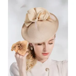 Fascinators Kentucky Derby Hat Elegant Pastoral Abaca Headbands with Ruching / Evening / Tea Party / Melbourne Cup Headpiece