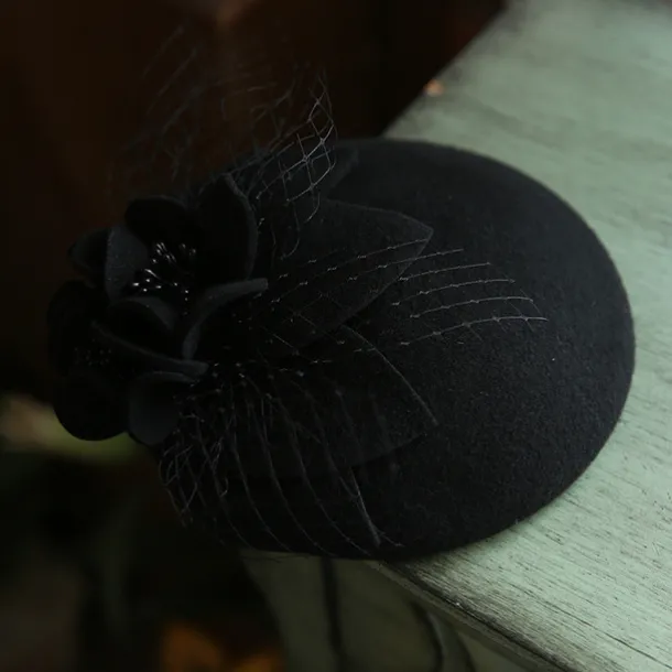 Fascinators Kentucky Derby Hat Wool Bucket Hat Horse Race Ladies Day Melbourne Cup Flower Elegant With Floral Tulle Headpiece Headwear