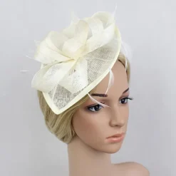 Fascinators Kentucky Derby Hat Flowers Headwear Plastic Saucer Hat Wedding Special Occasion Party / Evening Ladies Day Melbourne Cup With Floral Headpiece Headwear