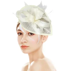 Fascinators Kentucky Derby Hat Flowers Headwear Plastic Saucer Hat Wedding Special Occasion Party / Evening Ladies Day Melbourne Cup With Floral Headpiece Headwear