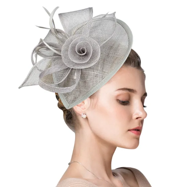 Fascinators Kentucky Derby Hat Flowers Headwear Plastic Saucer Hat Wedding Special Occasion Party / Evening Ladies Day Melbourne Cup With Floral Headpiece Headwear
