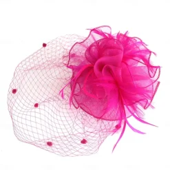 Fascinators Kentucky Derby Hat Headwear Organza Fedora Hat Holiday Cocktail Retro Elegant With Feather Pure Color Headpiece Headwear