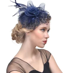 Fascinators Kentucky Derby Hat Headwear Organza Polyester / Polyamide Bucket Hat Party Holiday Melbourne Cup Cocktail Royal Astcot With Feather MiniSpot Headwear