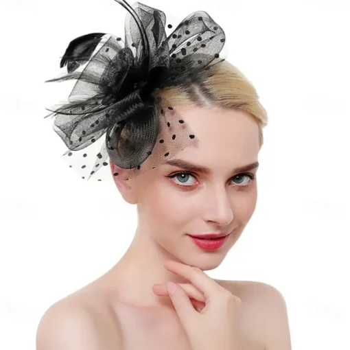 Fascinators Kentucky Derby Hat Headwear Organza Fedora Hat Holiday Cocktail Retro Elegant With Feather MiniSpot Headpiece Headwear
