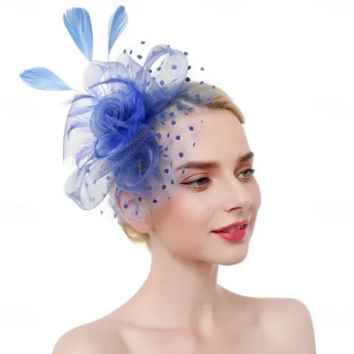 Fascinators Kentucky Derby Hat Headwear Organza Fedora Hat Holiday Cocktail Retro Elegant With Feather MiniSpot Headpiece Headwear