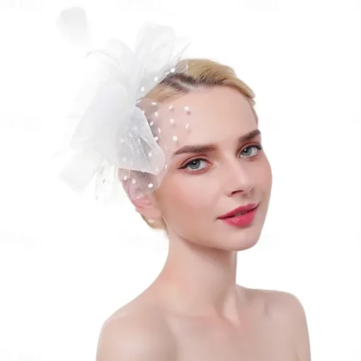 Fascinators Kentucky Derby Hat Headwear Organza Fedora Hat Holiday Cocktail Retro Elegant With Feather MiniSpot Headpiece Headwear
