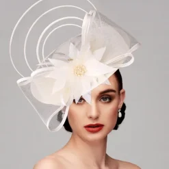 Fascinators Net Saucer Hat Wedding Horse Race Ladies Day Melbourne Cup With Cap Flower Headpiece Headwear