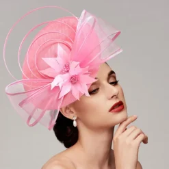 Fascinators Net Saucer Hat Wedding Horse Race Ladies Day Melbourne Cup With Cap Flower Headpiece Headwear