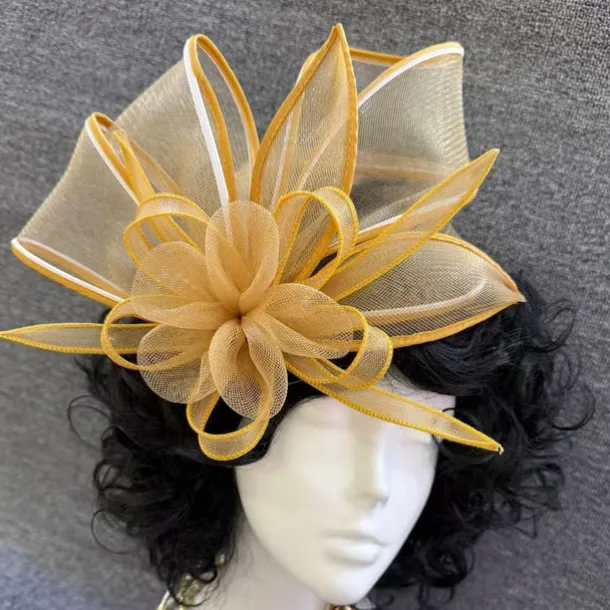 Fascinators Net Veil Hat Wedding Horse Race With Cap Floral Headpiece Headwear