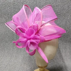 Fascinators Net Veil Hat Wedding Horse Race With Cap Floral Headpiece Headwear