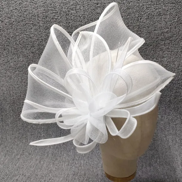 Fascinators Net Veil Hat Wedding Horse Race With Cap Floral Headpiece Headwear