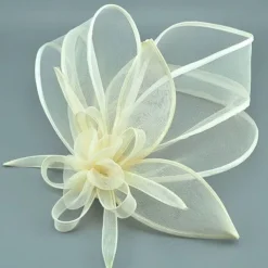 Fascinators Net Veil Hat Wedding Horse Race With Cap Floral Headpiece Headwear