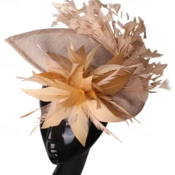 Fascinators Sinamay Wedding Tea Party Kentucky Derby Horse Race Ladies Day Vintage Fashion Handmade With Feather Headpiece Headwear