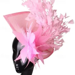 Fascinators Sinamay Wedding Tea Party Kentucky Derby Horse Race Ladies Day Vintage Fashion Handmade With Feather Headpiece Headwear