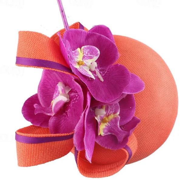 Fascinators Sinamay Wedding Tea Party Kentucky Derby Horse Race Ladies Day Vintage Fashion Handmade With Floral Headpiece Headwear