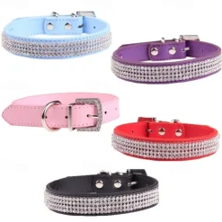 Fashion Decorative Pet Collar Neckband Rhinestone Dog Belt Pet Neck Set Collar