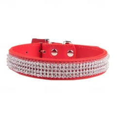 Fashion Decorative Pet Collar Neckband Rhinestone Dog Belt Pet Neck Set Collar