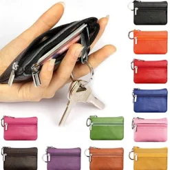 Fashion Leather Mini Coin Change Purse Wallet Clutch Zipper Small Soft Key Card Holder Money Bag Pocket Wallets