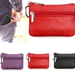 Fashion Leather Mini Coin Change Purse Wallet Clutch Zipper Small Soft Key Card Holder Money Bag Pocket Wallets