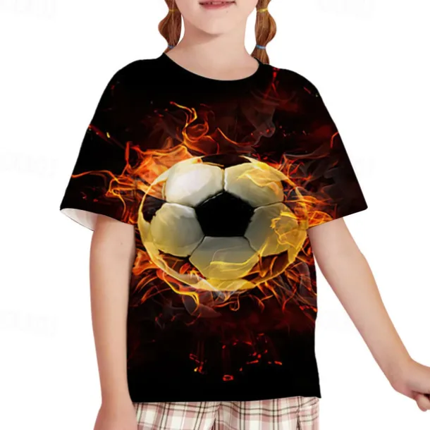 Fashion Letter Pattern Printed Short Sleeve T-Shirt Fashion 3D Printed Colorful Shirts For Boys And Girls