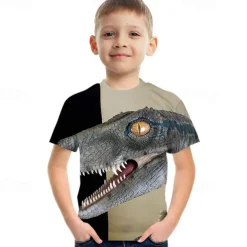 Fashion Letter Pattern Printed Short Sleeve T-Shirt Fashion 3D Printed Colorful Shirts For Boys And Girls