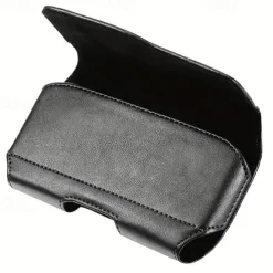 Fashion Men's Horizontal Leather Belt Case Holster Pouch Sleeve Phone Holder Bum Bag Male Casual Travel Outdoor Waist Pack Bag