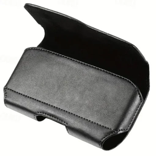 Fashion Men's Horizontal Leather Belt Case Holster Pouch Sleeve Phone Holder Bum Bag Male Casual Travel Outdoor Waist Pack Bag