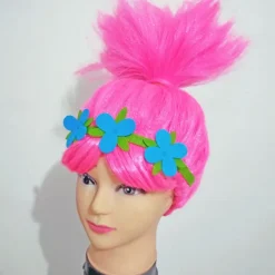 Fashion Trolls Magic Hair Elf Bobby Princess Troll Wig Masquerade Cosplay Holiday Wig Anime Cosplay