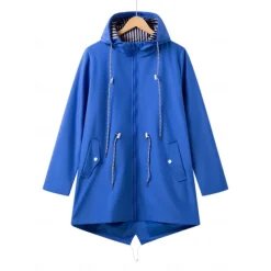 Fashionable Thin Waterproof Fabric Jacket Women's Outdoor Windbreaker Women's Outdoor Solid Color Casual Wear