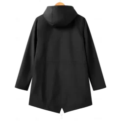 Fashionable Thin Waterproof Fabric Jacket Women's Outdoor Windbreaker Women's Outdoor Solid Color Casual Wear