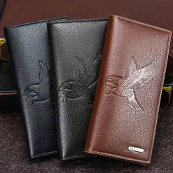 Fathers Day Gifts for Dad New Men Long Wallet Fashionable Men Magnetic Buckle Bag Large Capacity Multi Card Slot Wallet