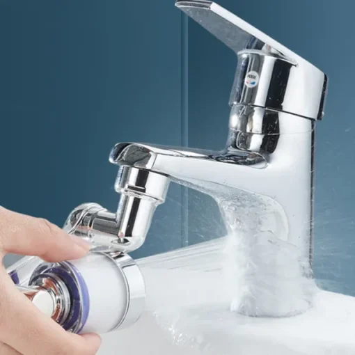 Faucet Extender Mechanical Arm 1080° Water Aerator Nozzle Bubbler for Bathroom Kitchen, Universal Tap Extend Head Sprayer Filter Spout Adapter Attachment Fittings Accessories