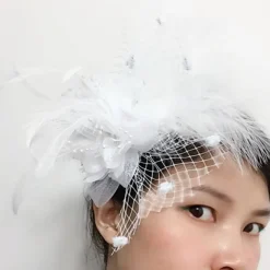 Feather / Net Fascinators / Headwear with Floral 1PC Fall Wedding / Special Occasion / Ladies Day Headpiece dress to impress Fascinators Race Day Dress