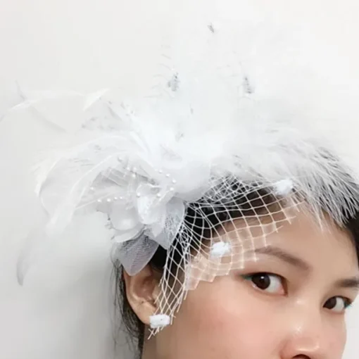 Feather / Net Fascinators / Headwear with Floral 1PC Fall Wedding / Special Occasion / Ladies Day Headpiece dress to impress Fascinators Race Day Dress