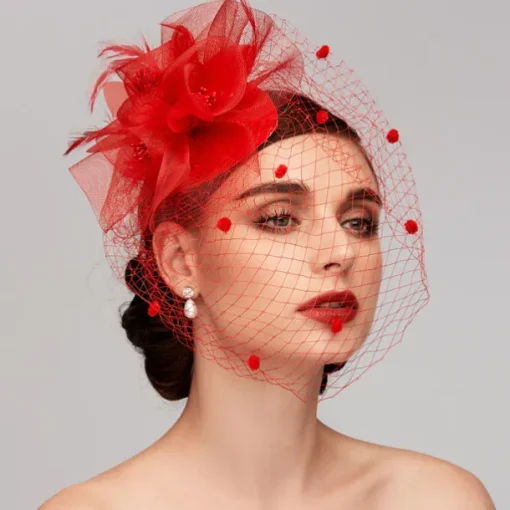 Feather / Net Fascinators Kentucky Derby Hat / Headpiece with Feather / Floral / Flower 1PC Wedding / Special Occasion / Horse Race Headpiece