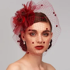 Feather / Net Fascinators Kentucky Derby Hat / Headpiece with Feather / Floral / Flower 1PC Wedding / Special Occasion / Horse Race Headpiece