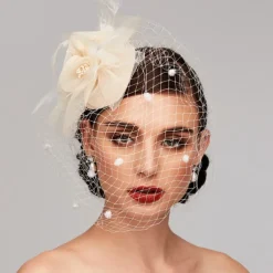 Feather / Net Fascinators Kentucky Derby Hat / Headpiece with Feather / Floral / Flower 1PC Wedding / Special Occasion / Horse Race Headpiece