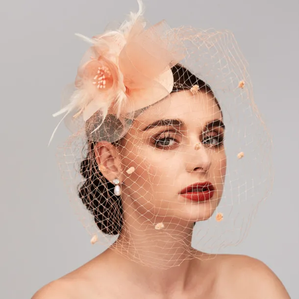 Feather / Net Fascinators Kentucky Derby Hat / Headpiece with Feather / Floral / Flower 1PC Wedding / Special Occasion / Horse Race Headpiece