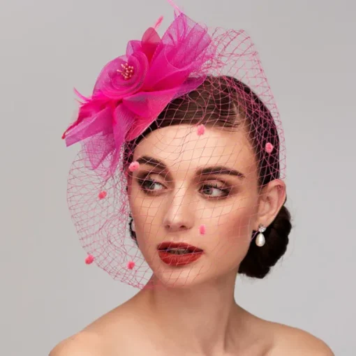 Feather / Net Fascinators Kentucky Derby Hat / Headpiece with Feather / Floral / Flower 1PC Wedding / Special Occasion / Horse Race Headpiece