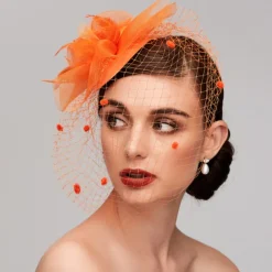Feather / Net Fascinators Kentucky Derby Hat / Headpiece with Feather / Floral / Flower 1PC Wedding / Special Occasion / Horse Race Headpiece