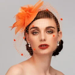 Feather / Net Fascinators Kentucky Derby Hat / Headpiece with Feather / Floral / Flower 1PC Wedding / Special Occasion / Horse Race Headpiece