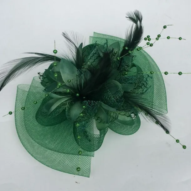 Feather / Net Fascinators Kentucky Derby Hat / Flowers with 1 Piece Wedding / Party / Evening / Horse Race Headpiece