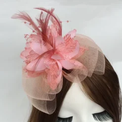 Feather / Net Fascinators Kentucky Derby Hat / Flowers with 1 Piece Wedding / Party / Evening / Horse Race Headpiece