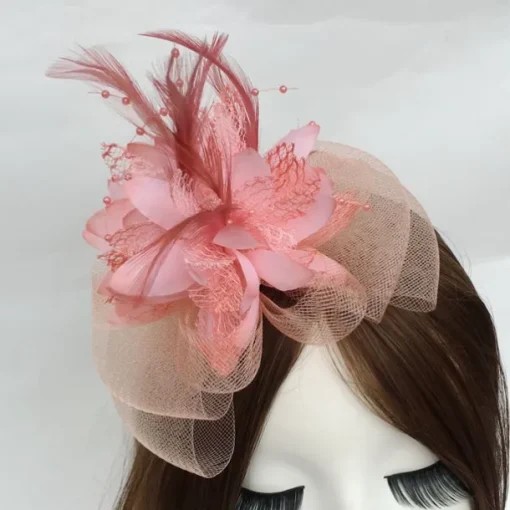 Feather / Net Fascinators Kentucky Derby Hat / Flowers with 1 Piece Wedding / Party / Evening / Horse Race Headpiece