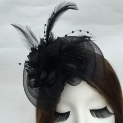 Feather / Net Fascinators Kentucky Derby Hat / Flowers with 1 Piece Wedding / Party / Evening / Horse Race Headpiece
