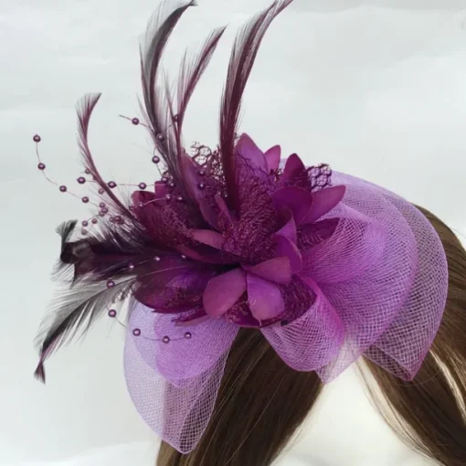 Feather / Net Fascinators Kentucky Derby Hat / Flowers with 1 Piece Wedding / Party / Evening / Horse Race Headpiece